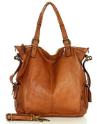 Cannole. Large city shoulder bag shopper leather women's A4 XL leather