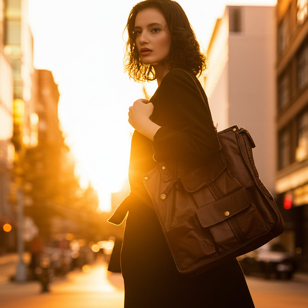 leather backpack vinted