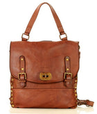 Boho ● Stylish women's leather backpack bag with rivets. 2 in 1