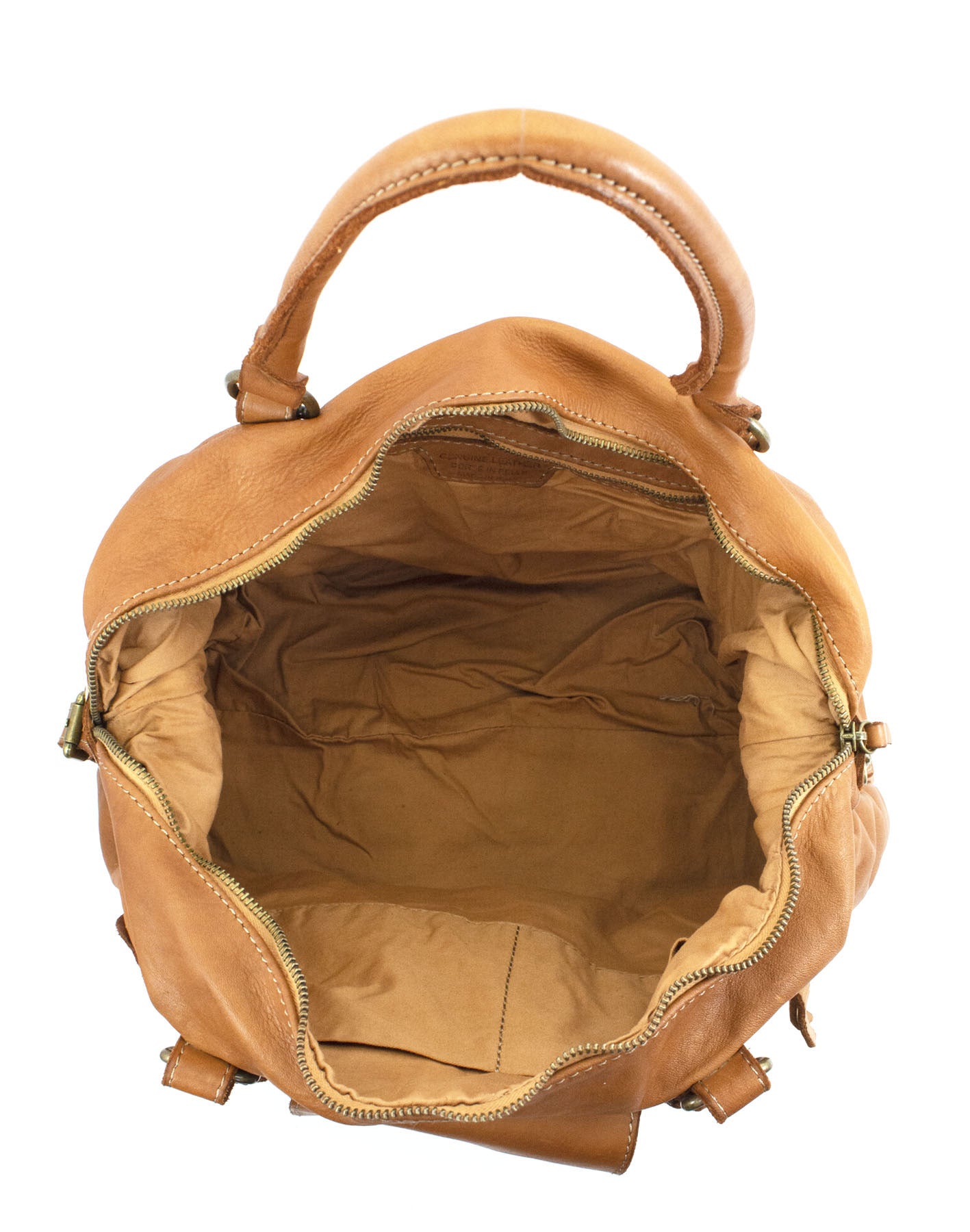 BOWLER MARCIANO● Damska skórzana torba na ramię typu bowling bag vintage brązowa lub czarna