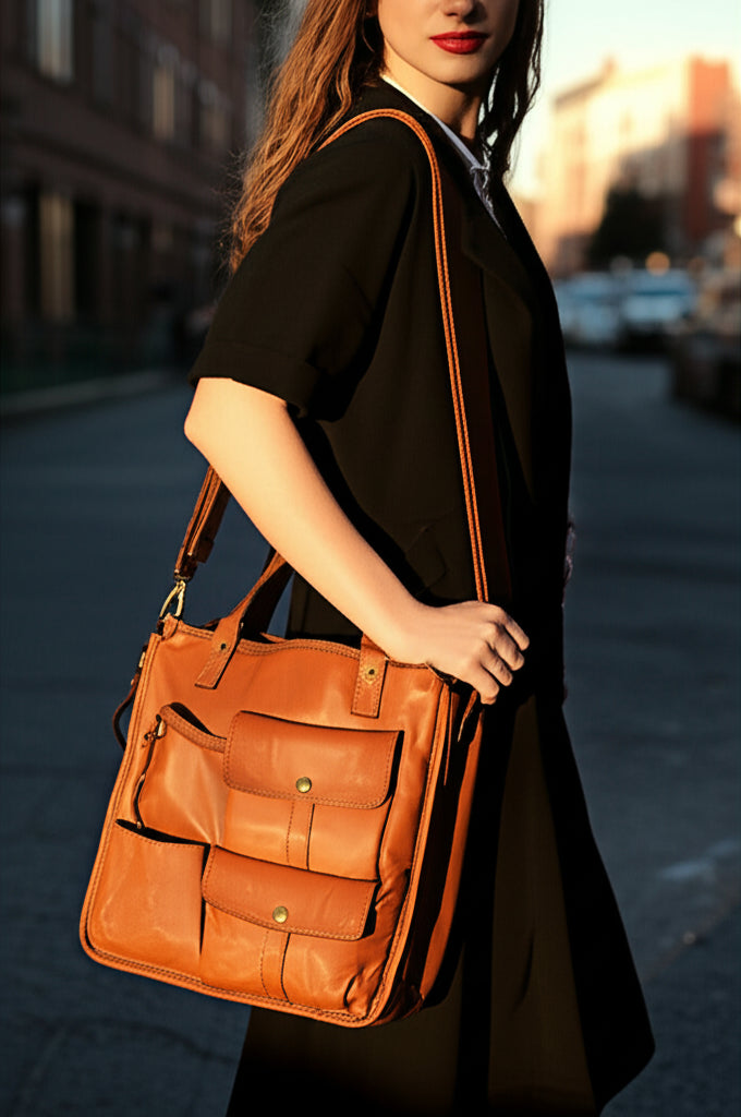 leather backpack vinted women