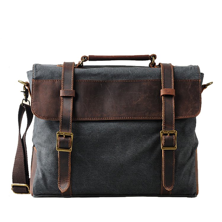 HARVARD Portfölj, laptopväska, axelväska i canvas, Unisex