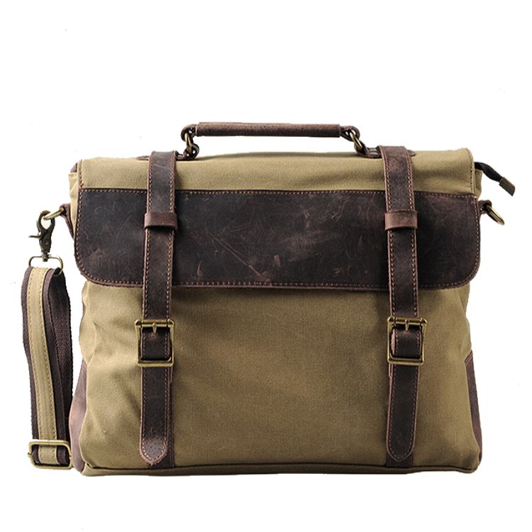 HARVARD Portfölj, laptopväska, axelväska i canvas, Unisex