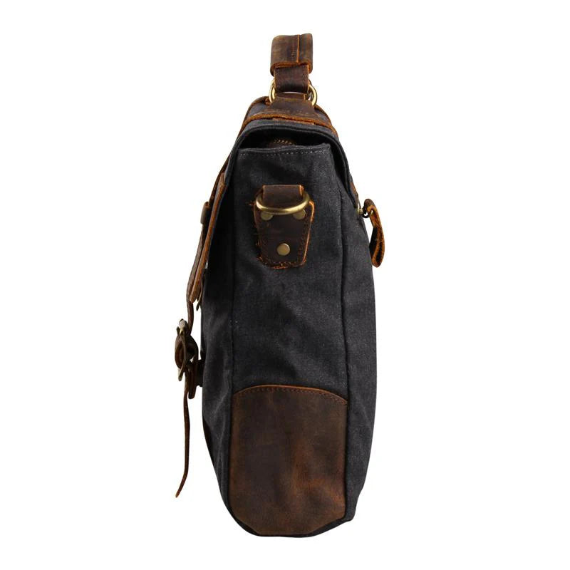 HARVARD Portfölj, laptopväska, axelväska i canvas, Unisex