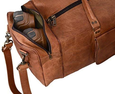 INDIANA VINTAGE 28"-32" Stor Läderresväska i rått läder