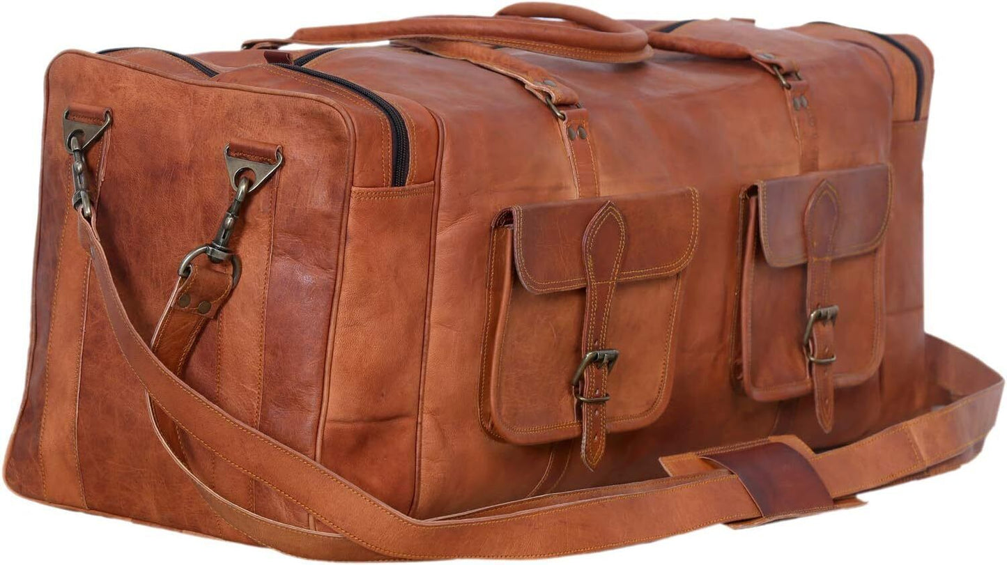 INDIANA VINTAGE Duża skórzana torba podróżna