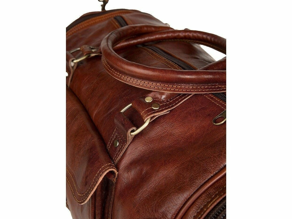 BEDUIN VINTAGE 24"-30" weekendväska handbagageväska läderresväska  Unisex