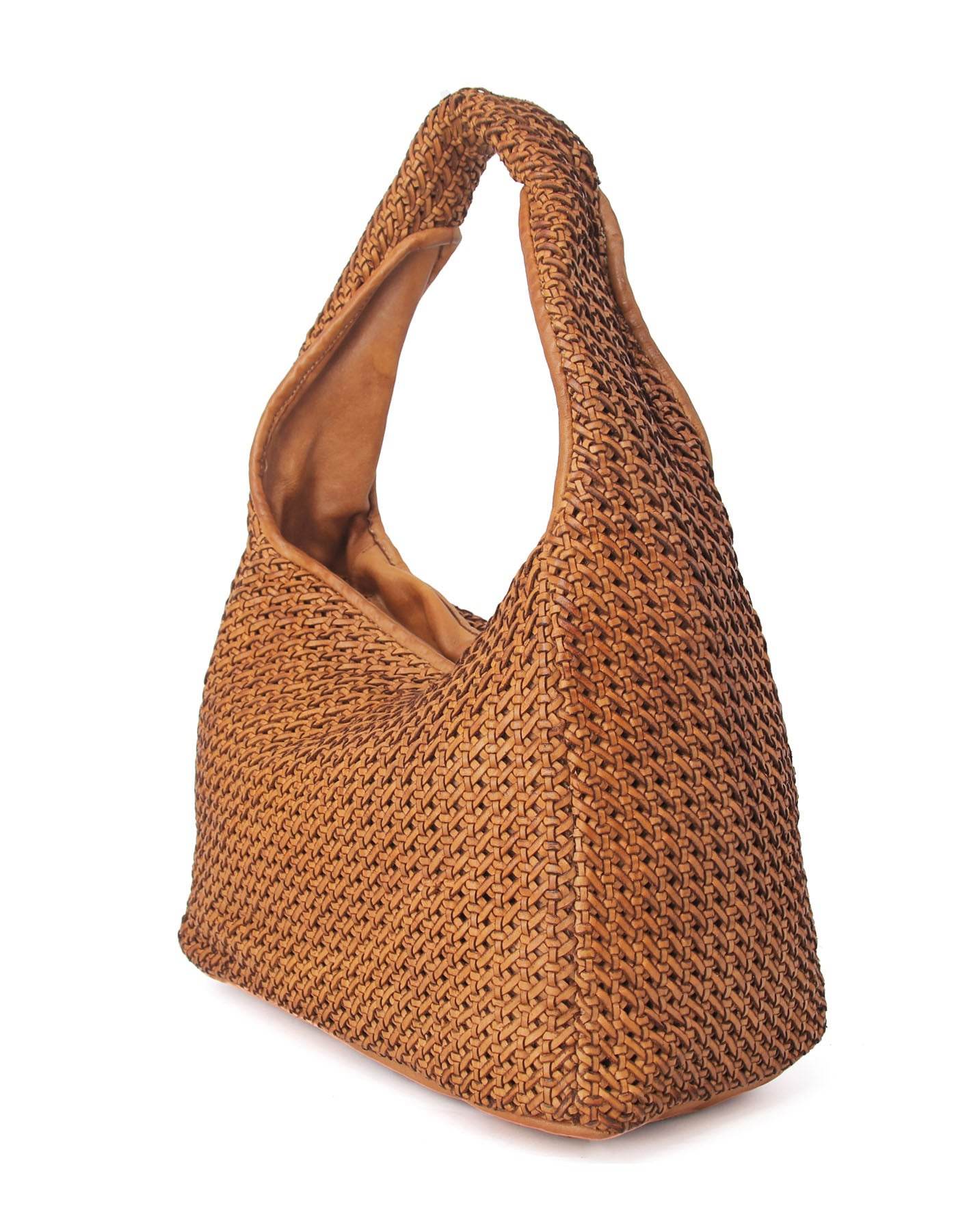 Acuera intrecciato 2 ● Axelväska i vävt läder för kvinnor - Hobo Bag