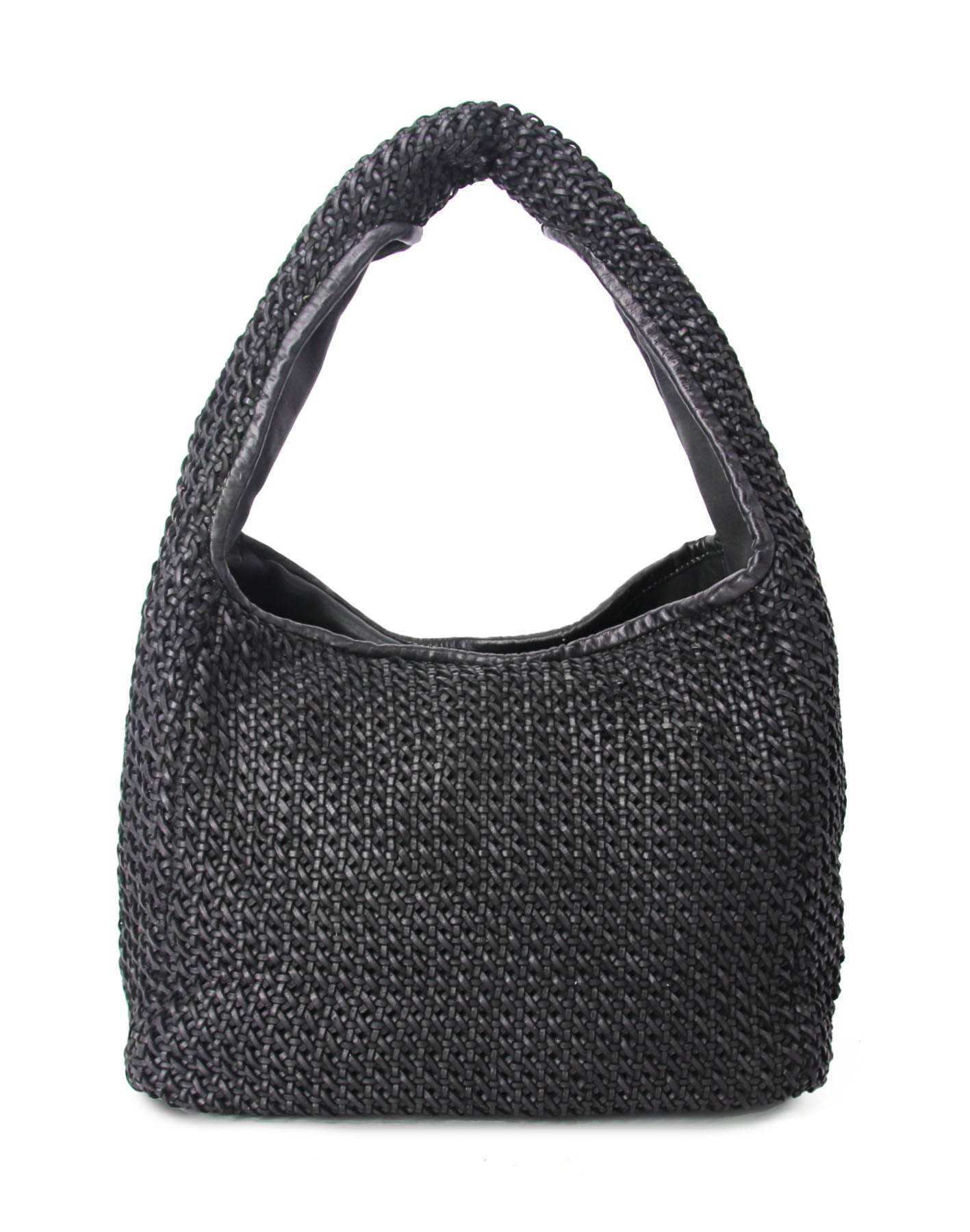Acuera intrecciato 2 ● Axelväska i vävt läder för kvinnor - Hobo Bag