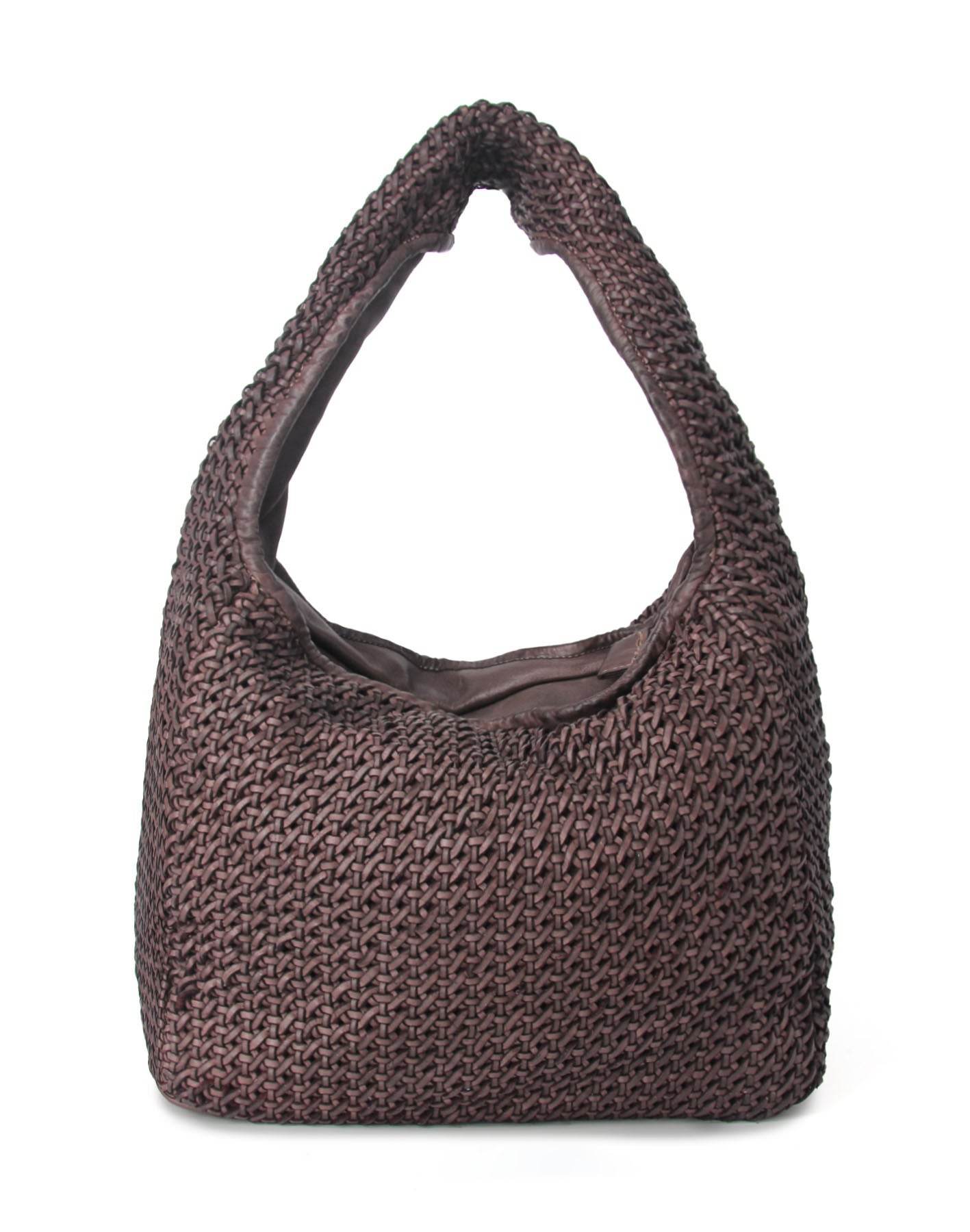Acuera intrecciato 2 ● Axelväska i vävt läder för kvinnor - Hobo Bag