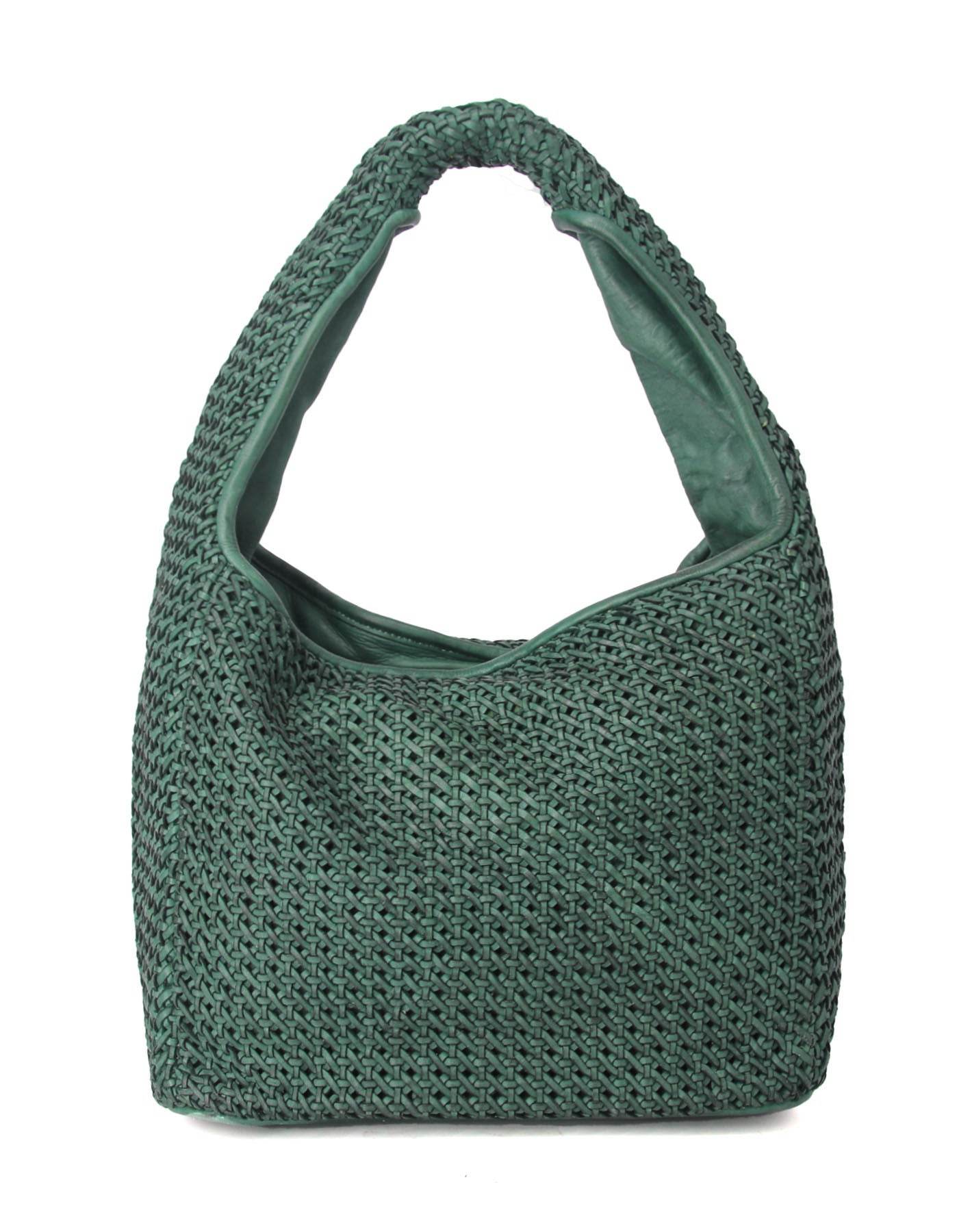 Acuera intrecciato 2 ● Axelväska i vävt läder för kvinnor - Hobo Bag