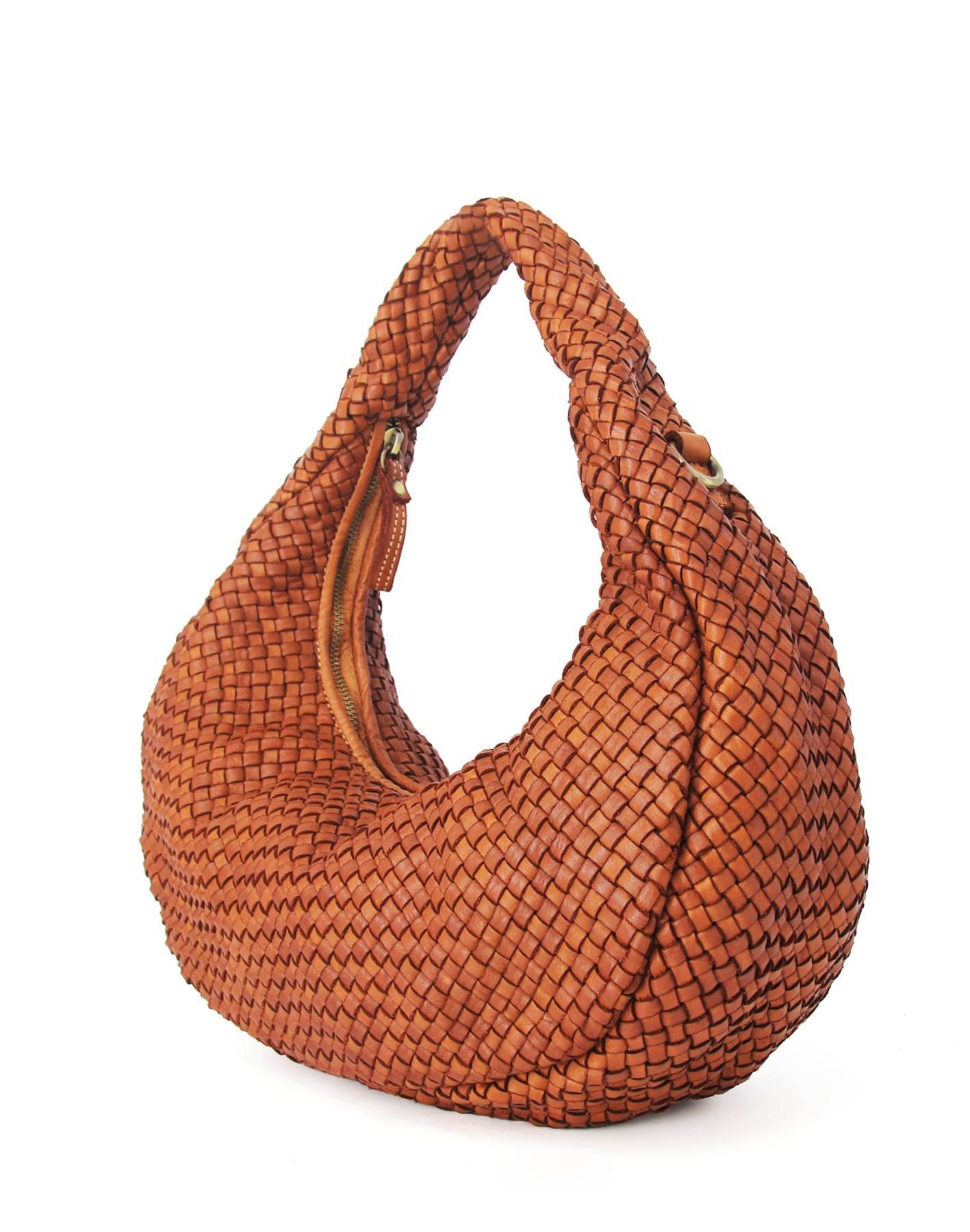 Acuera intrecciato ●  Flätad axelväska i läder för kvinnor - Hobo Bag