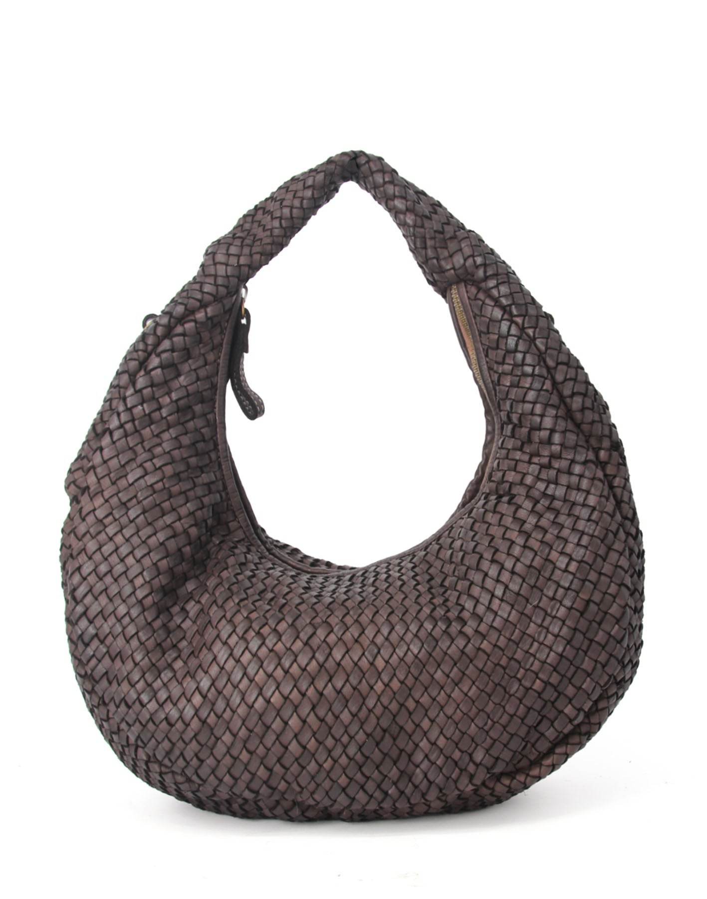 Acuera intrecciato ●  Flätad axelväska i läder för kvinnor - Hobo Bag