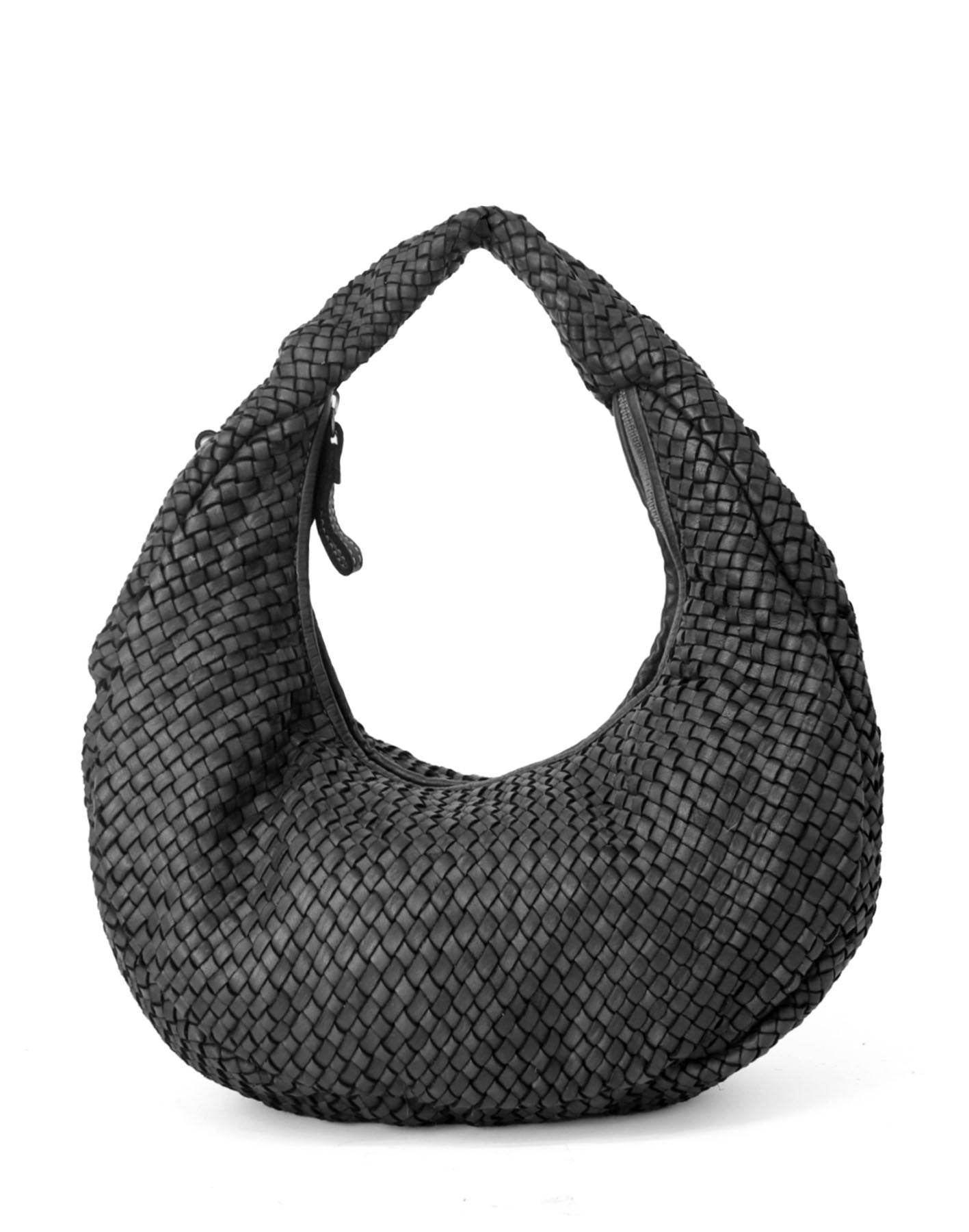 Acuera intrecciato ●  Flätad axelväska i läder för kvinnor - Hobo Bag