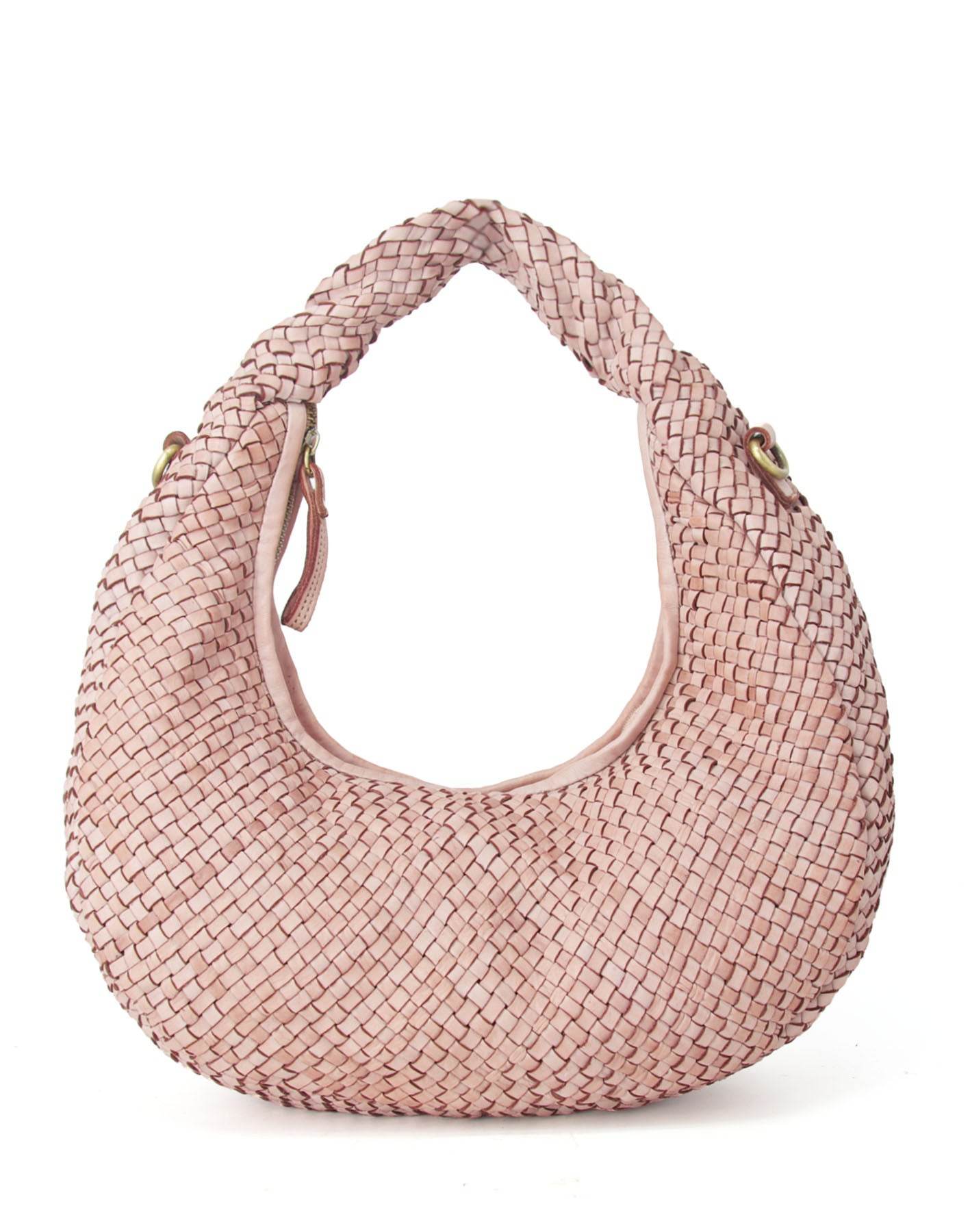 Acuera intrecciato ●  Flätad axelväska i läder för kvinnor - Hobo Bag