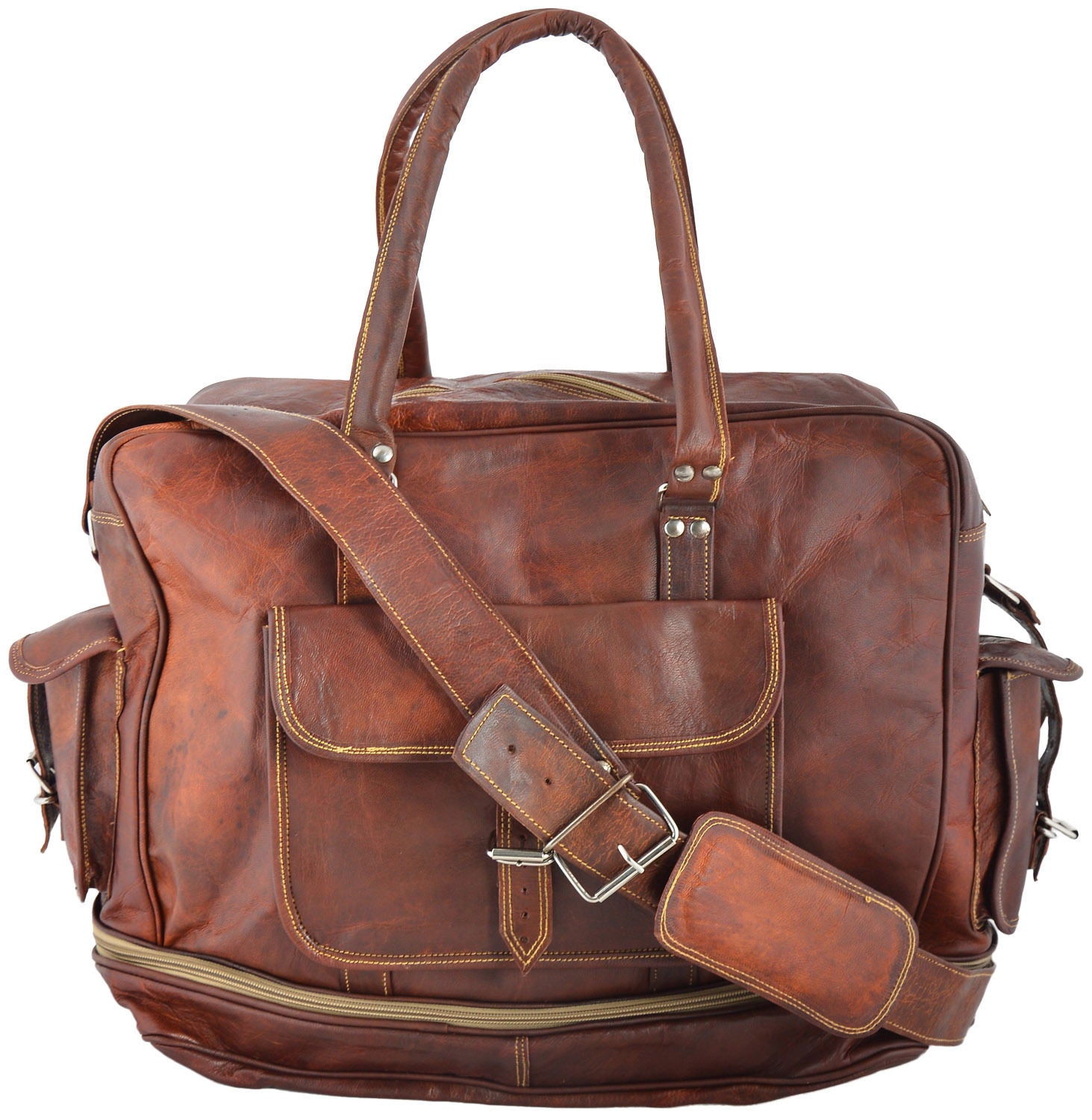 TOURING VINTAGE Skórzana torba podróżna Unisex