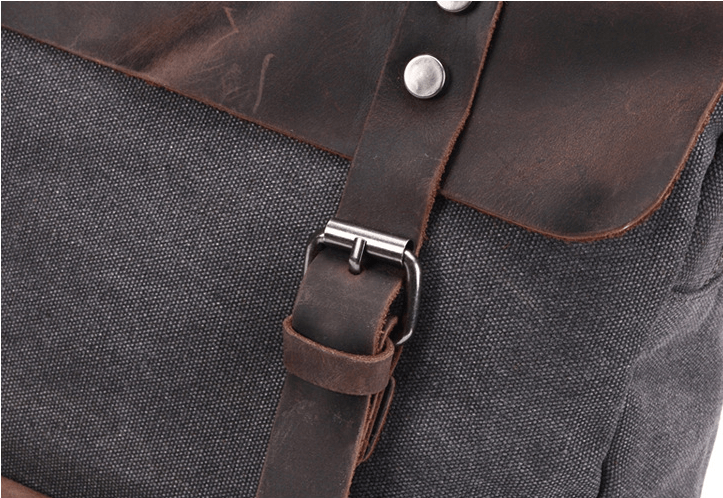 TAR VINTAGE Ryggsäck i canvas - och läder för damer i vintagestil