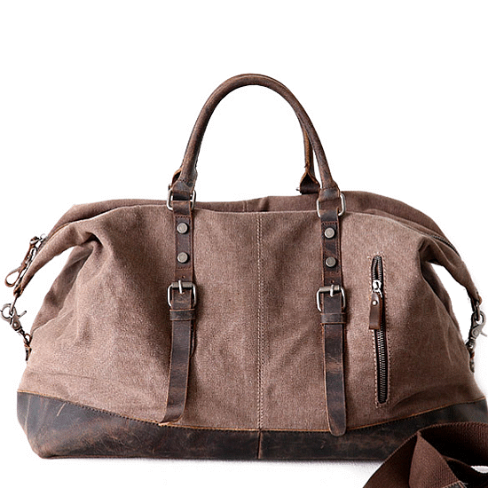 VAMP VINTAGE Duża materiałowa torba na ramię podrózna XXL Unisex