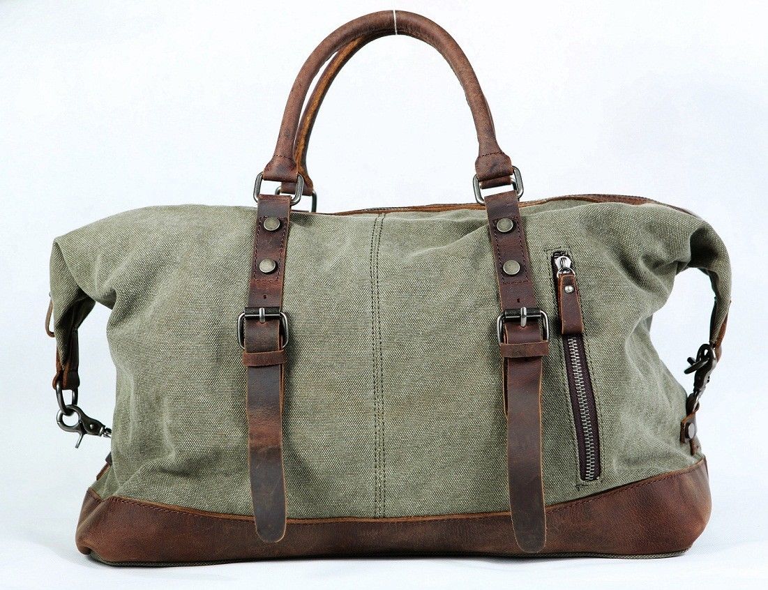VAMP VINTAGE Duża materiałowa torba na ramię podrózna XXL Unisex