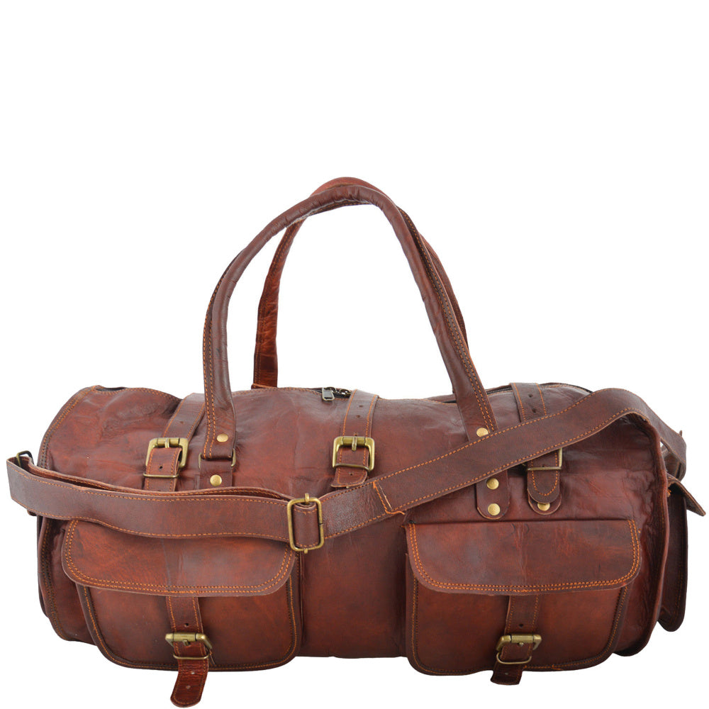 TUAREG VINTAGE Duża skórzana torba podróżna XL 26"