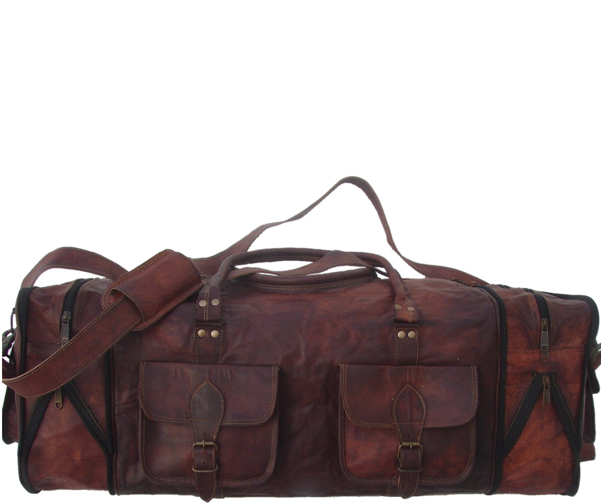 AMMAN VINTAGE Skórzana torba podróżna Unisex 30"
