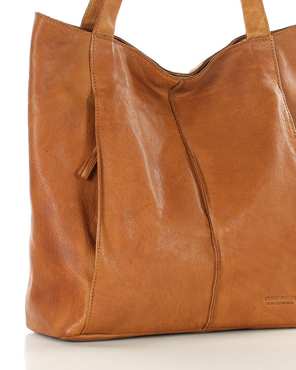 Arreto Grande. Skórzana damska torba na ramię shopper bag