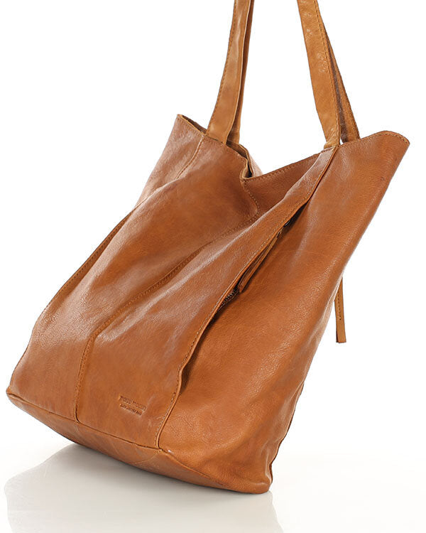 Arreto Grande. Skórzana damska torba na ramię shopper bag