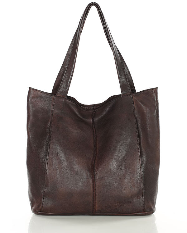 Arreto Grande. Skórzana damska torba na ramię shopper bag