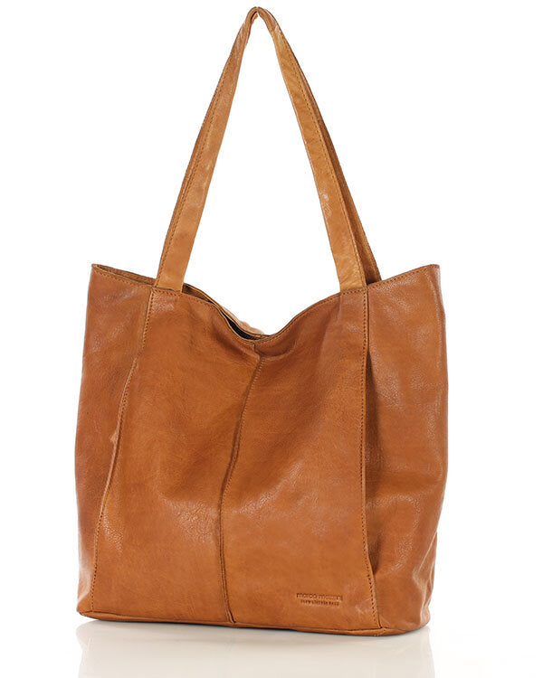 Arreto Grande. Skórzana damska torba na ramię shopper bag