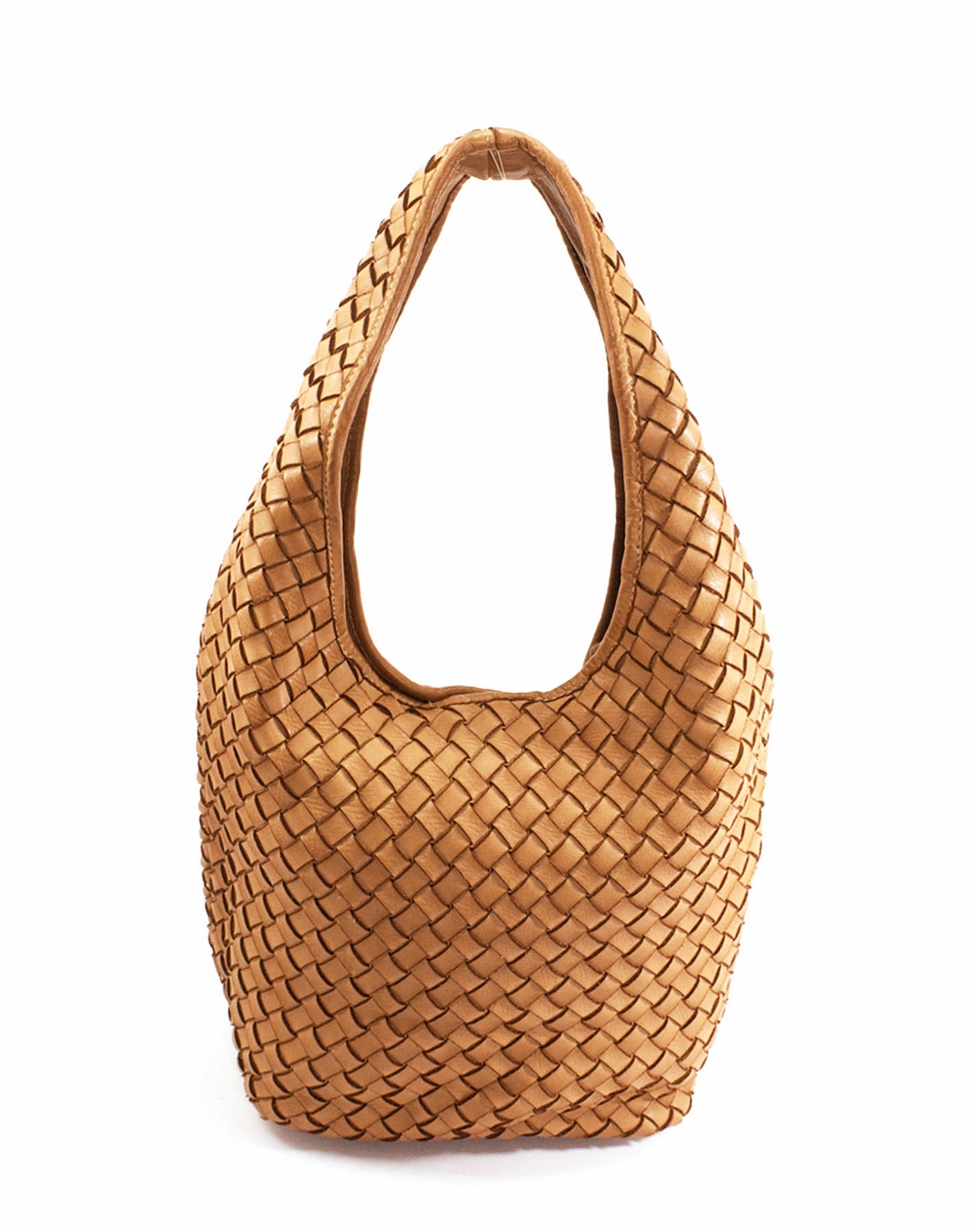 Bindle Bag Hobo ● Torba damska na ramię z plecionej skóry włoskiej