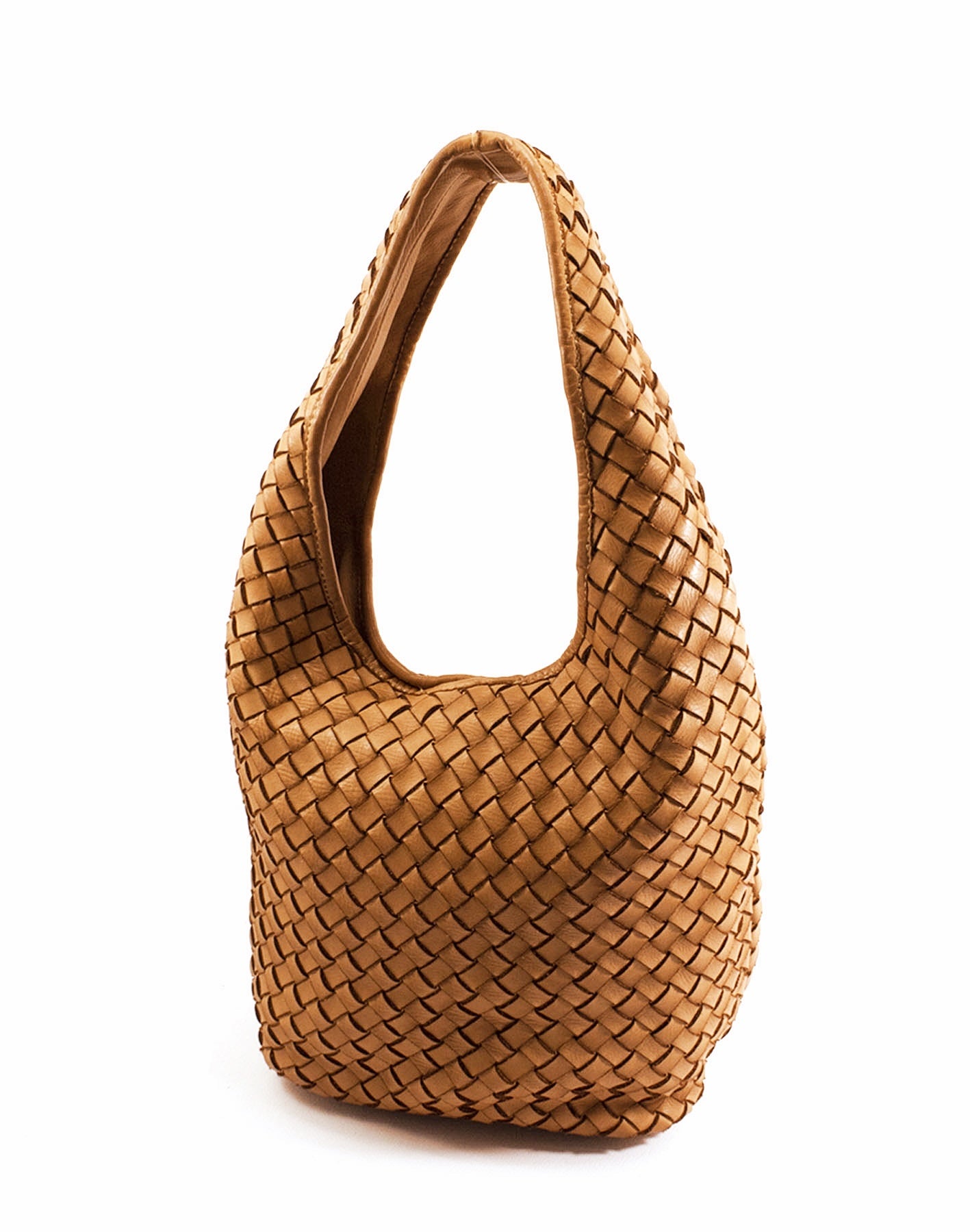 BINDLE BAG HOBO ● Women's shoulder bag made of braided Italian leather