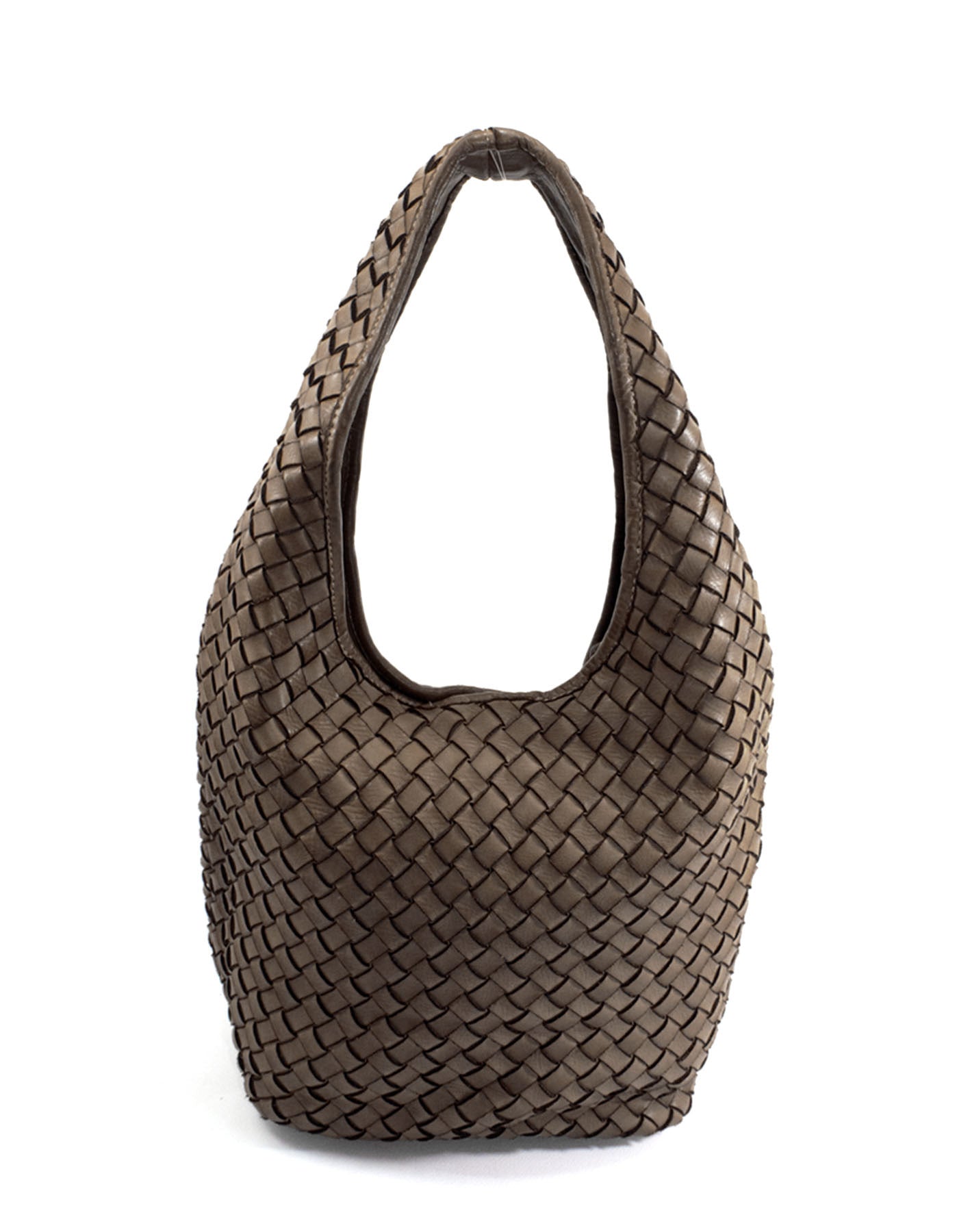 Bindle Bag Hobo ● Torba damska na ramię z plecionej skóry włoskiej