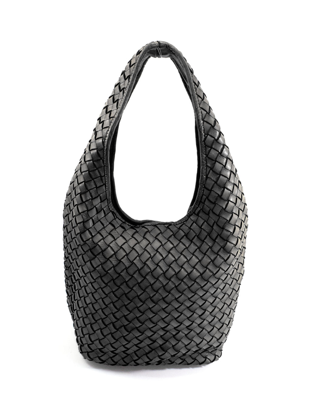 BINDLE BAG HOBO ● Damaxelväska tillverkad av flätat italienskt läder