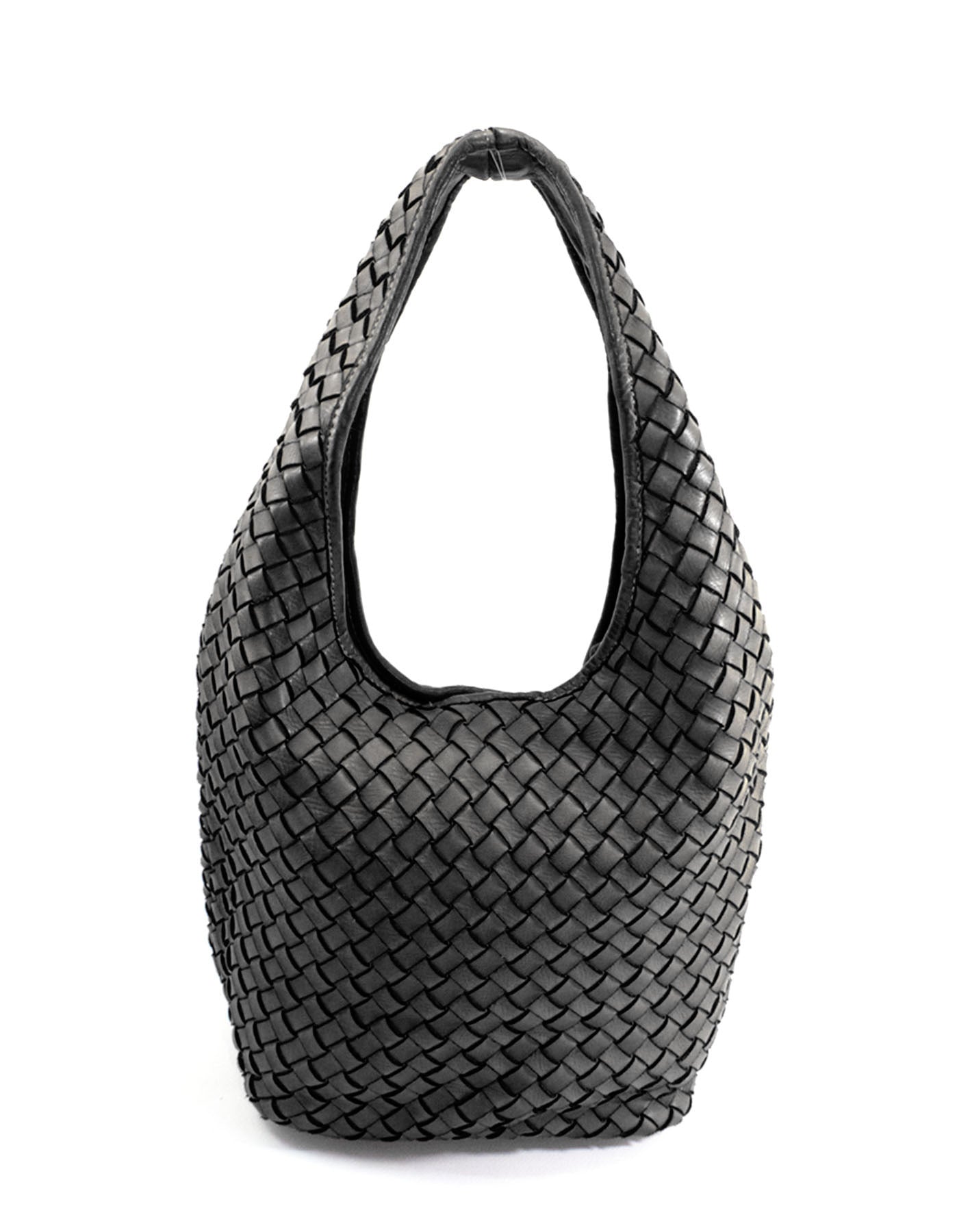 Bindle Bag Hobo ● Torba damska na ramię z plecionej skóry włoskiej
