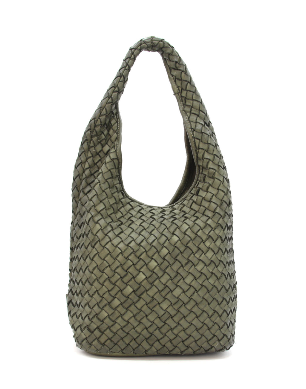 BINDLE BAG HOBO ● Damaxelväska tillverkad av flätat italienskt läder