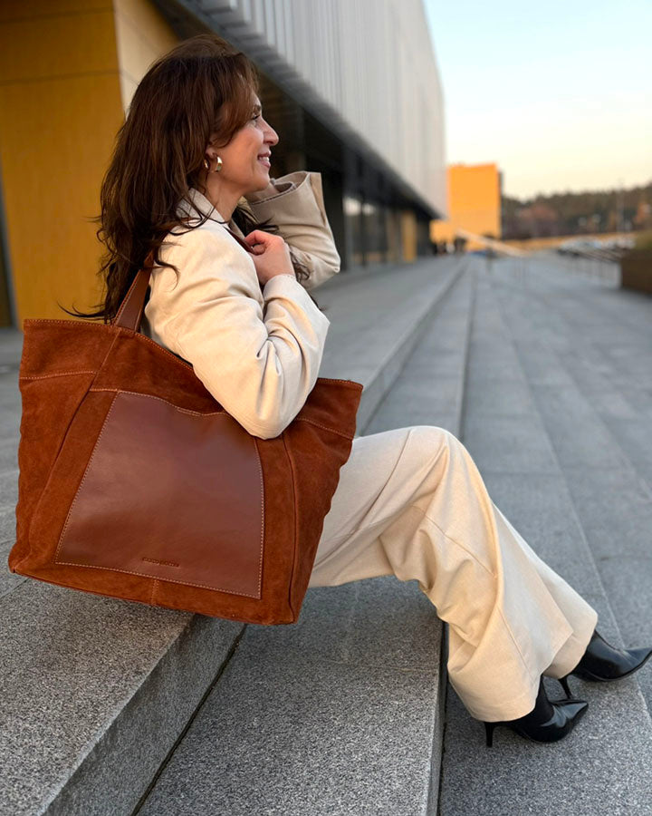 Shopper bag CATANIA Sue. Damstas på axlar Shopper Bag av italienskt damm