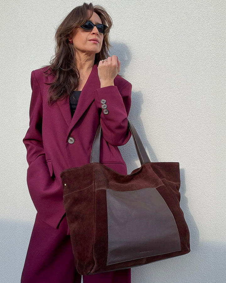 Shopper bag CATANIA Sue. Damstas på axlar Shopper Bag av italienskt damm