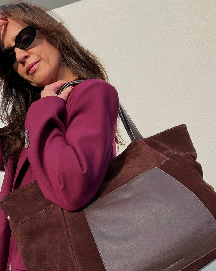 Shopper bag CATANIA Sue. Damstas på axlar Shopper Bag av italienskt damm