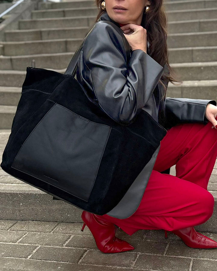 Shopper bag CATANIA Sue. Damstas på axlar Shopper Bag av italienskt damm