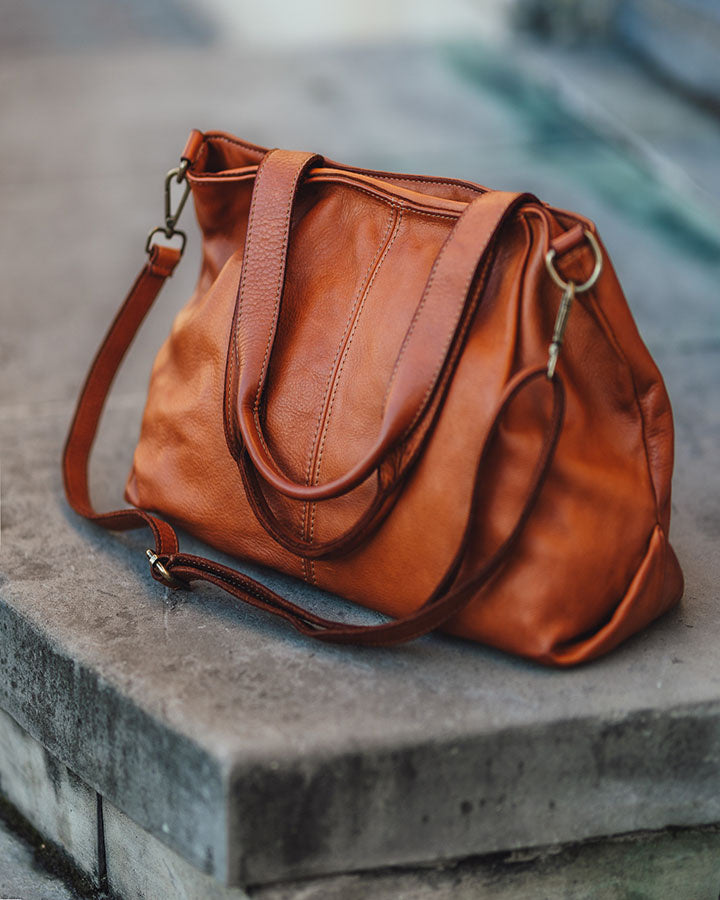 shopper bag ROSARIO Damska torba na ramię Tote Bag z włoskiej skóry.