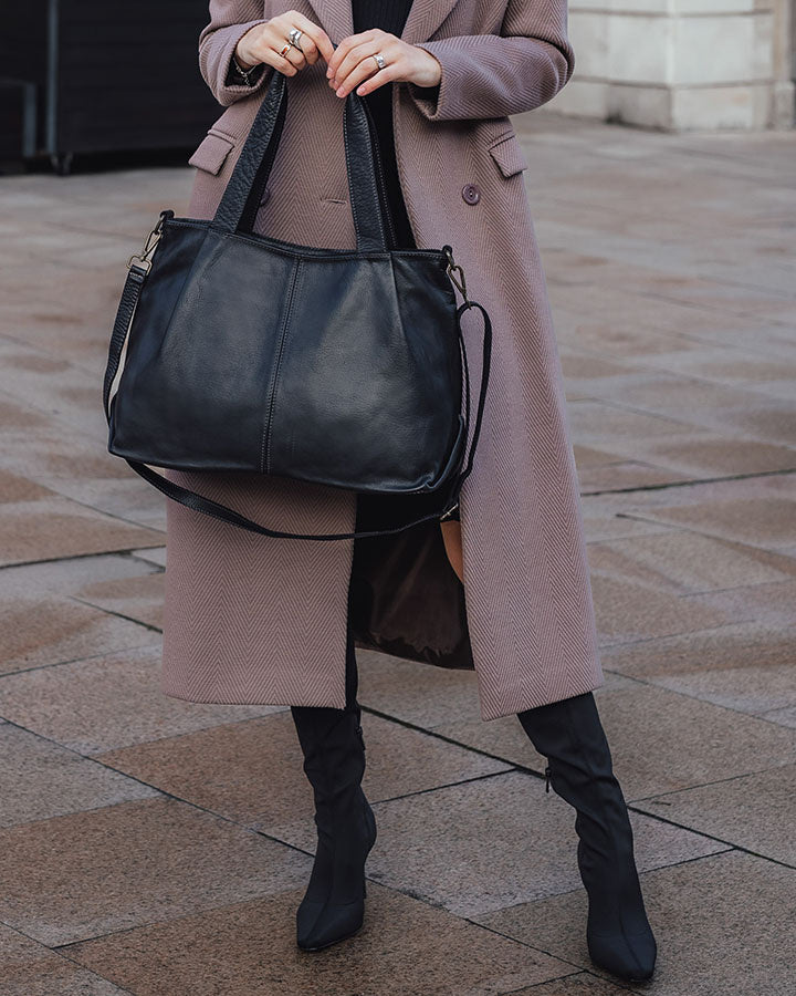 shopper bag ROSARIO Damska torba na ramię Tote Bag z włoskiej skóry.