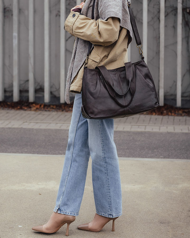 shopper bag ROSARIO Damska torba na ramię Tote Bag z włoskiej skóry.