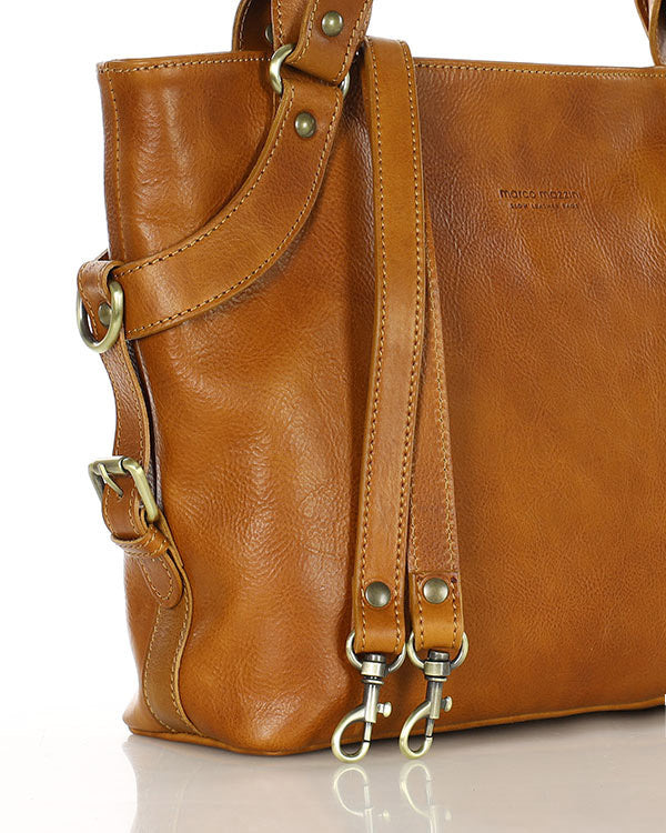 handbag LONDON Damska biznesowa torba na ramię z włoskiej skóry.