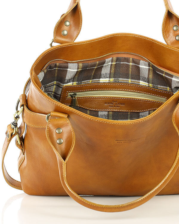 handbag LONDON Damska biznesowa torba na ramię z włoskiej skóry.