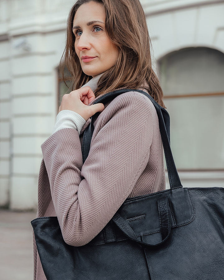 torba na ramię TREVISO. Damska torba na ramię Tote Bag z włoskiej skóry naturalnej