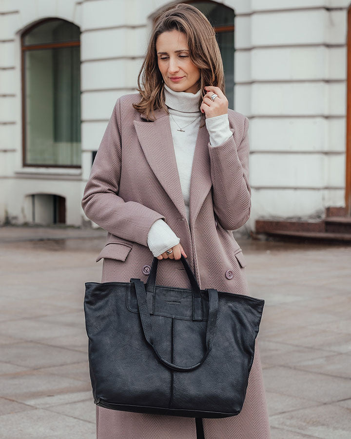torba na ramię TREVISO. Damska torba na ramię Tote Bag z włoskiej skóry naturalnej