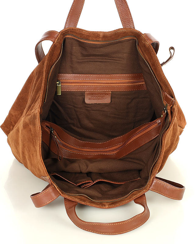 TREVISO Sue. Women's Italian Suede Tote Bag