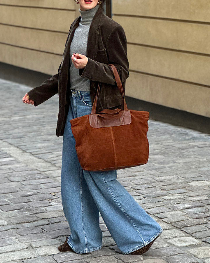 TREVISO Sue. Women's Italian Suede Tote Bag