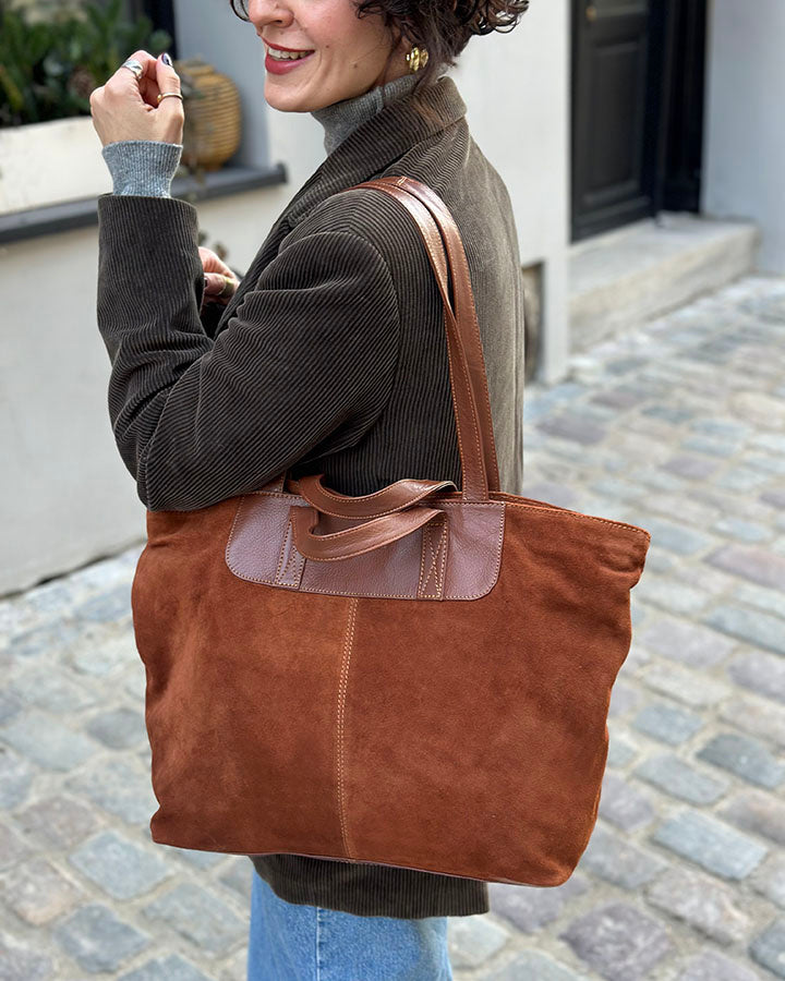 TREVISO Sue. Women's Italian Suede Tote Bag