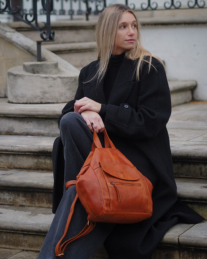 plecak BOCCACCIO. Damski plecak miejski z włoskiej skóry naturalnej